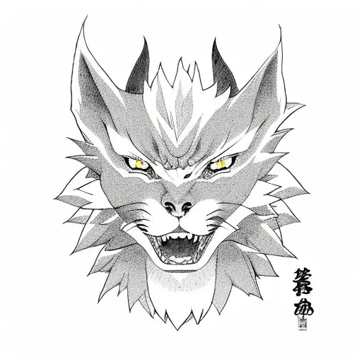 kurama & Naruto  tattoo design idea