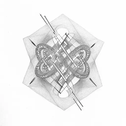 A minimalist tattoo of a DNA double helix with musical symbols incorporated tattoo design idea