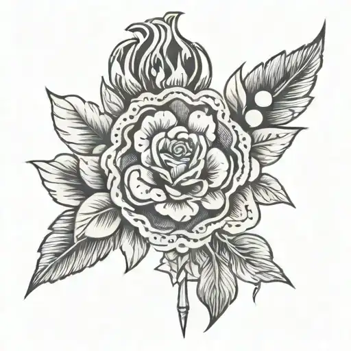 American traditional Ana de Armas tattoo design idea