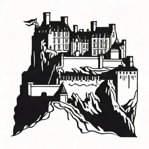 edinburgh castle tattoo design idea