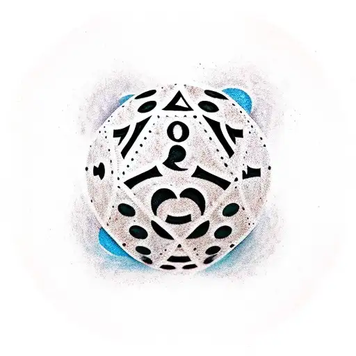 A tattoo design combining pool cues, dice, darts, playing cards, and football elements in a cohesive pattern tattoo design idea