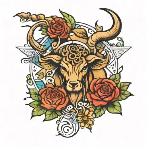 Taurus, Virgo, Scorpio, Pisces tattoo design idea