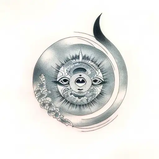 eclipse solar terminando tattoo design idea