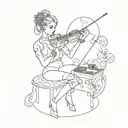 muse playing tattoo design idea