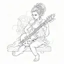 muse playing tattoo design idea