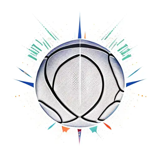 basketball merged with heart tattoo design idea