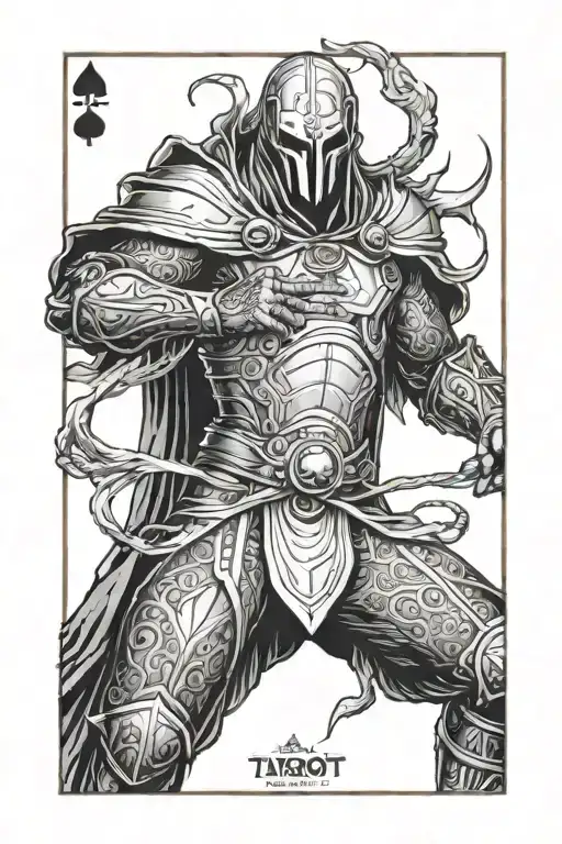 Khonshu from moon knight on a tarot card tattoo design idea