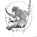 dark souls tattoo design idea