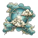 clouds surrounding tattoo design idea