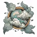 clouds surrounding tattoo design idea