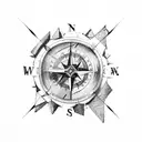 broken compass on the chest and as the broken pieces of glass travel up and down the arm transform into Raven feathers  tattoo design idea