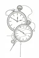 time passes and we need to do everything tattoo design idea