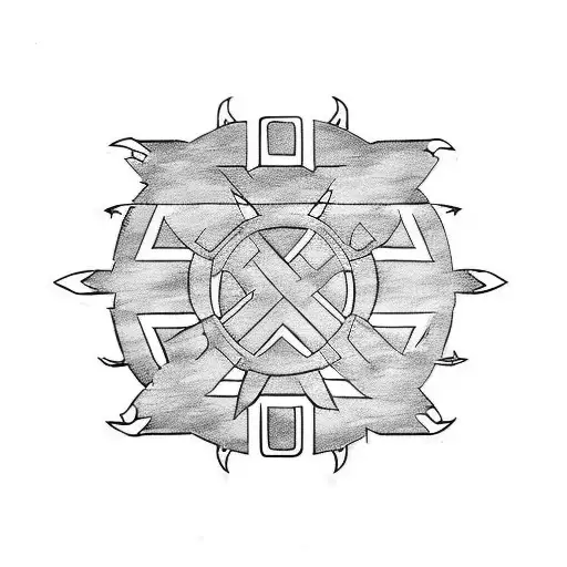 abstract tattoo of ninja turtles raphael in black tattoo design idea