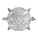 abstract tattoo of ninja turtles raphael in black tattoo design idea