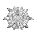 abstract tattoo of ninja turtles raphael in black tattoo design idea