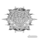 abstract tattoo of ninja turtles raphael in black tattoo design idea