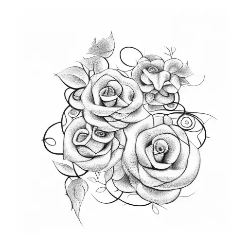 A programming code intertwined with vines and flowers tattoo design idea