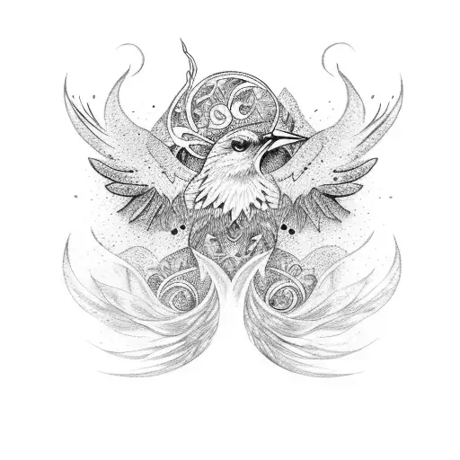 firebird tattoo design idea