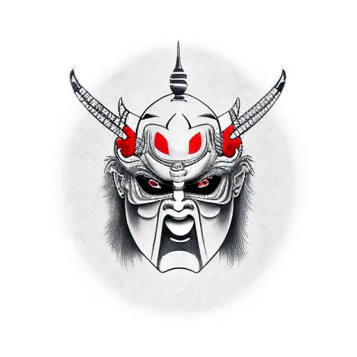 tengu mask kabuki mask bugaku mask tattoo tattoo design idea
