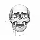 skull golf ball dimples tattoo design idea