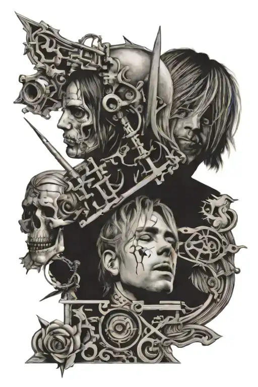 metal bands like nirvana tattoo design idea