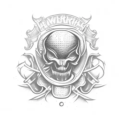 logo for biker nicknamed strawberry slim tattoo design idea