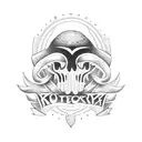 logo for biker nicknamed strawberry slim tattoo design idea