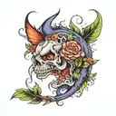 Crazy life tattoo design idea