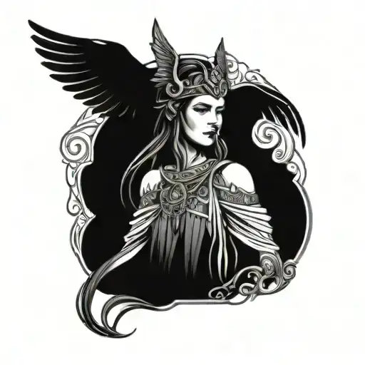 goddess freya norse goddes tattoo design idea