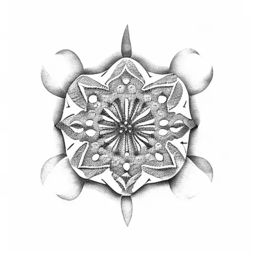 sand dollar tattoo design idea