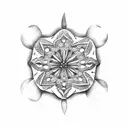 sand dollar tattoo design idea