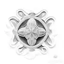 sand dollar tattoo design idea