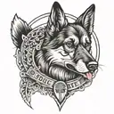 police sheepdog tattoo design idea