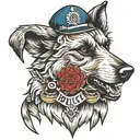 police sheepdog tattoo design idea