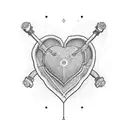 words 'Ethan, Reese, Caleb within a heart shape. tattoo design idea