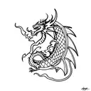 dragon fart tattoo design idea