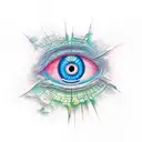 Evil Eye tattoo design idea