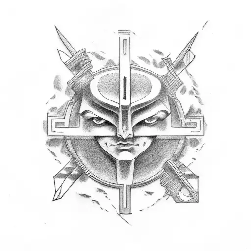greek mythology and brotherhood tattoo design idea