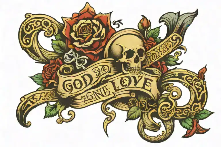 God Love and Long Paul proverbs 4:23 tattoo design idea