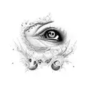 eyes dark gore tattoo design idea