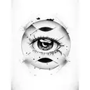 eyes dark gore tattoo design idea