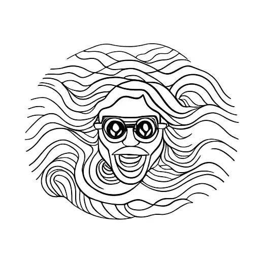 Road, wind blowing, sun tattoo design idea