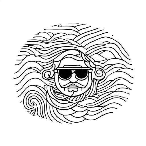 Road, wind blowing, sun tattoo design idea