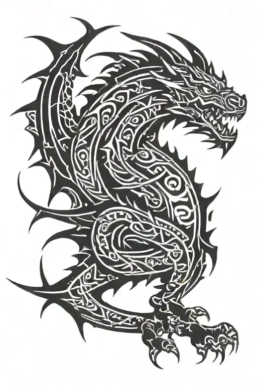 Dragonborn tattoo design idea