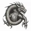 Dragonborn tattoo design idea