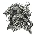 Dragonborn tattoo design idea