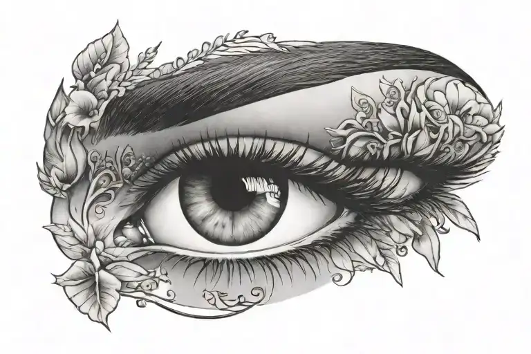 latina eyes tattoo design idea