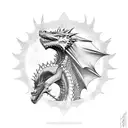 Drogon game of thrones  tattoo design idea