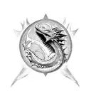 Drogon game of thrones  tattoo design idea