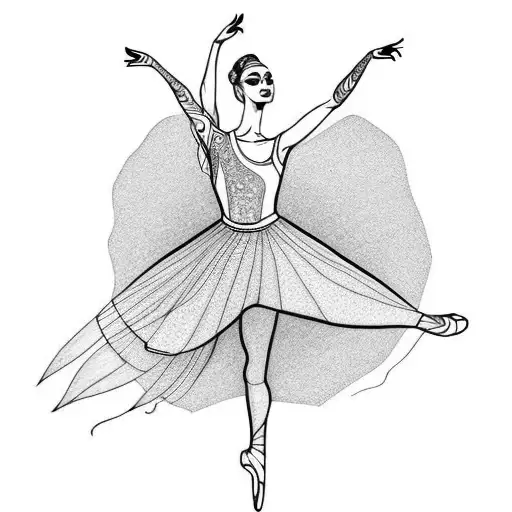 ballerina tattoo design idea